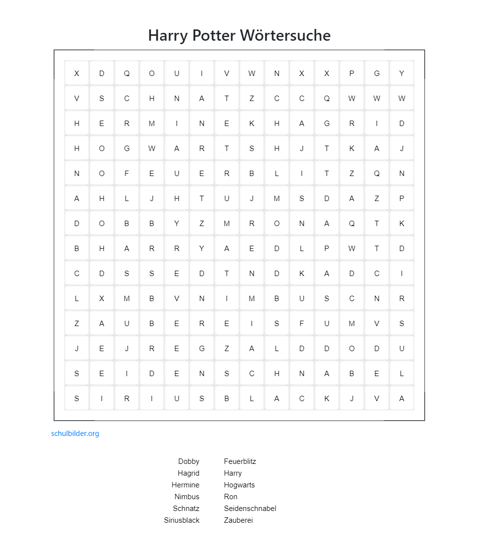 Read more about the article Harry-Potter-Suchrätsel
